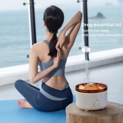 Humidificateur de flamme de feu de sommeil serein avec lumière LED 7 couleurs pour l'aromathérapie et le soulagement du stress
