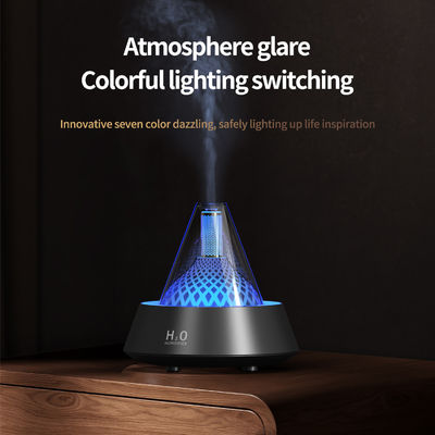 Machine d'humidificateur d'air à effet de flamme d'aromathérapie Blanc Noir Couleur