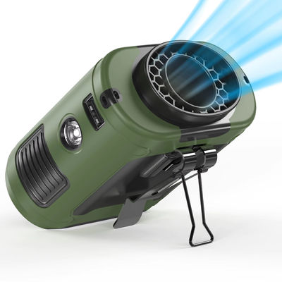 Ventilateur Socool 10000mAh Mini Ventilateur de taille rechargeable Portable Power Clip USB d'urgence Ventilateur avec lumière LED SOS Pour l'intérieur / extérieur