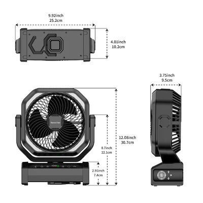 Ventilateur Socool Portable 20000mAh Ventilateur de camping extérieur à commande à distance