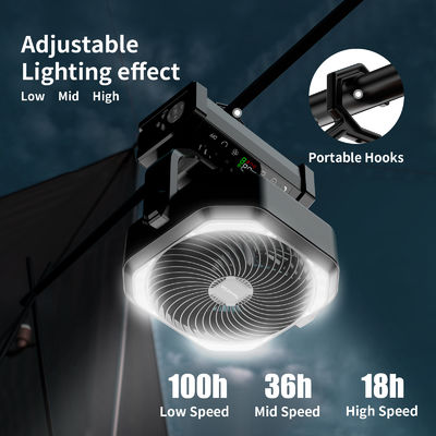 Ventilateur Socool 20000mAh Ventilateur de bureau en suspension télécommandé avec lumière LED Rechargeable