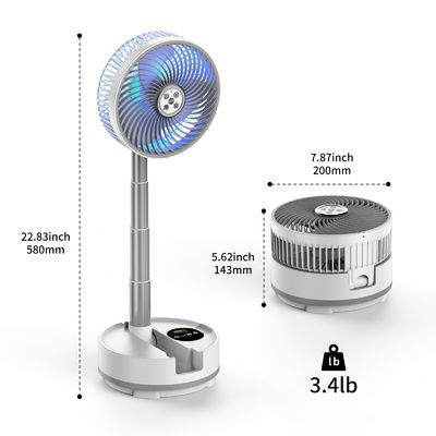 Ventilateur Socool 20000mAh 9ème vitesse Écran couleur 8h Timing Ventilateur pliable USB alimentation d'urgence Chargement de type C LED Ventilateur de table réglable