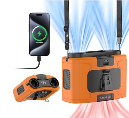 Ventilateur Socool 20000mAh Ventilateur à trépied extérieur Mini rechargeable Ventilateur à clip de taille Ventilateur turbo intérieur et extérieur